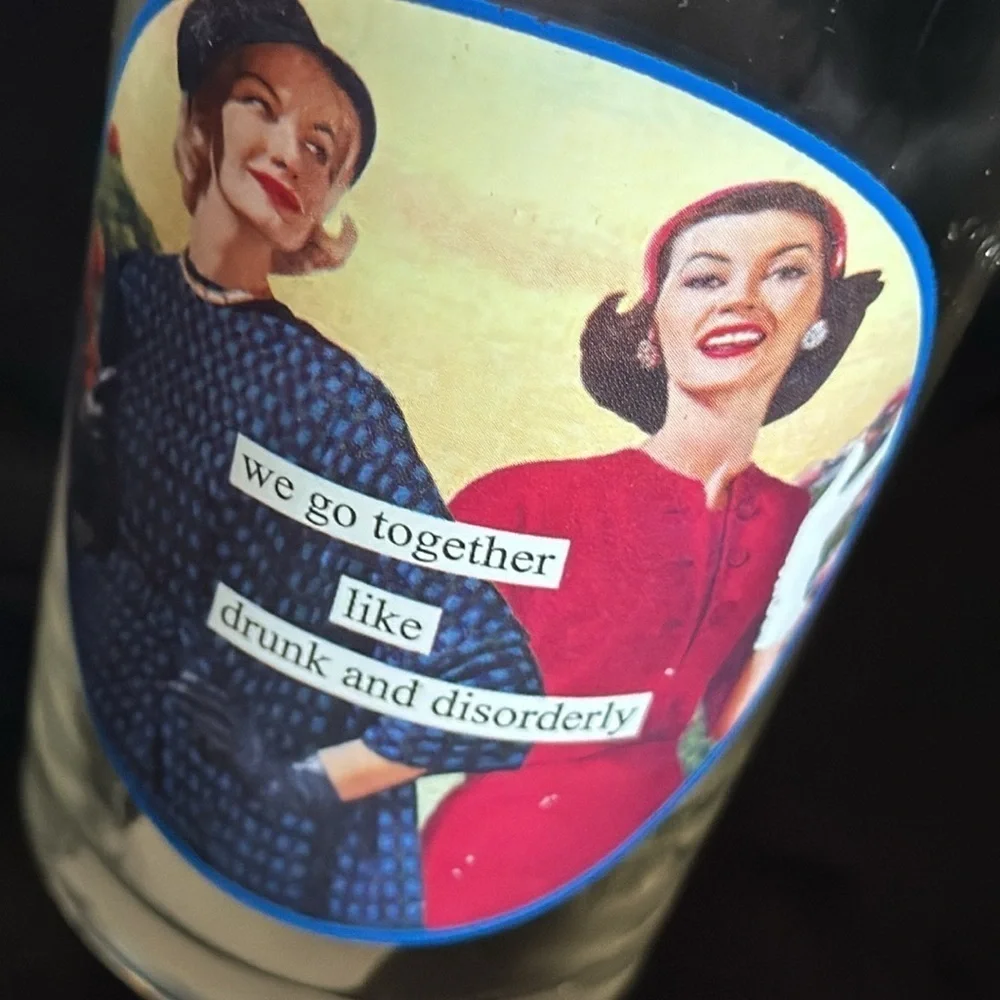 novelty best friends glass